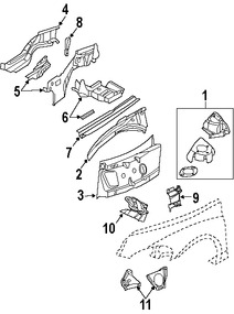 Foto de Protector del Guardafangos Original para Chrysler PT Cruiser Marca CHRYSLER N�mero de Parte 5016291AC