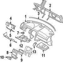 Foto de Cubierta de Panel de Instrumentos Original para Chrysler 300 Dodge Charger Dodge Magnum Dodge Challenger Marca CHRYSLER N�mero de Parte 4595902AC