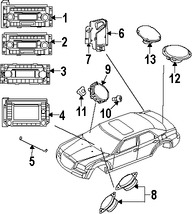Foto de Altavoz Original para Dodge Charger Dodge Magnum Dodge Challenger Marca CHRYSLER N�mero de Parte 5030126AC