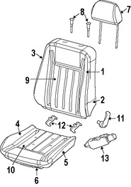 Foto de Almohadilla Calentadora de Asiento Original para Chrysler 300 Jeep Grand Cherokee Jeep Commander Dodge Charger Dodge Magnum Dodge Challenger Marca CHRYSLER Parte #5000021AA