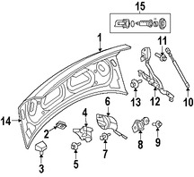 Foto de Bisagra de puerta del maletero Original para Chrysler 300 Dodge Charger Marca CHRYSLER Nmero de Parte 5065196AF