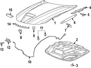 Foto de Soporte de Elevacin Puerta Trasera Original para Chrysler 300   Dodge Charger Marca CHRYSLER Nmero de Parte 55113776AC