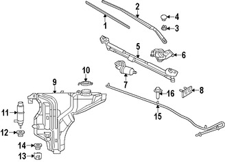 Foto de Brazo de Limpiaparabrisas Original para Dodge Charger   Chrysler 300 Marca CHRYSLER N�mero de Parte 68082554AA