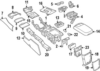 Foto de Consola de Apoyabrazos Original para Dodge Charger Chrysler 300 Marca CHRYSLER Nmero de Parte 1VT061S9AI