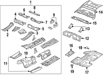 Foto de Bandeja de Piso Original para Dodge Charger   Chrysler 300 Marca CHRYSLER Nmero de Parte 68043494AQ