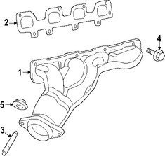 Foto de M�ltiple de Escape Original para Dodge Charger Dodge Challenger Marca CHRYSLER N�mero de Parte 5038757AA