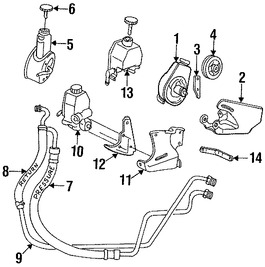 Foto de Bomba de Direccin Asistida Original para Chrysler Dodge Plymouth Marca CHRYSLER Nmero de Parte 5274221