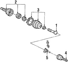 Foto de Eje propulsor Homocintica Original para Chrysler Dodge Plymouth Marca CHRYSLER Nmero de Parte 4505961