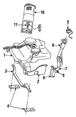 Foto de Soporte Tanque de Combustible Original para Chrysler Concorde Chrysler LHS Chrysler New Yorker Dodge Intrepid Eagle Vision Marca CHRYSLER Nmero de Parte 4582019