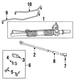 Foto de Manga de Ajuste de Terminal de Direccin Original para Dodge Intrepid Chrysler 300M Chrysler LHS Chrysler Concorde Marca CHRYSLER Nmero de Parte 5003931AB