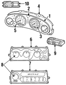 Foto de Interruptor de faro Original para Chrysler Concorde Chrysler 300M Chrysler LHS Dodge Intrepid Marca CHRYSLER Nmero de Parte 4760151AH