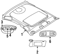 Foto de Luz de mapa Original para Chrysler Concorde 1998 1999 2000 2001 Chrysler 300M 1999 Dodge Intrepid 1998 Marca CHRYSLER Nmero de Parte PB83DX9AB