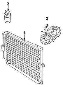 Foto de Condensador de Aire Acondicionado Original para Chrysler Dodge Plymouth Marca CHRYSLER Nmero de Parte 3849595