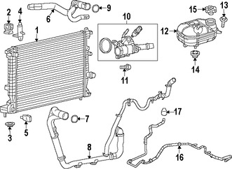 Foto de Kit de Termostato de Refrigerante del Motor  Original para Dodge Dart Chrysler 200 Jeep Cherokee Jeep  Jeep Compass Marca CHRYSLER Nmero de Parte 5047861AC