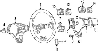 Foto de Interruptor Control de Crucero Original para Dodge Dart 2013 2014 2015 2016 Marca CHRYSLER N�mero de Parte 68140288AC