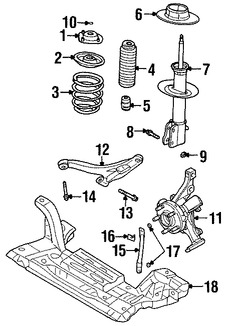 Foto de Aislante de Muelle Original para Dodge Neon Plymouth Neon Chrysler PT Cruiser Marca CHRYSLER Nmero de Parte 4656083