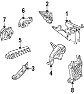 Foto de Montura de Transmisin Automtica Original para Chrysler  Chrysler PT Cruiser Dodge Caravan Dodge Neon Marca CHRYSLER Nmero de Parte 4891641AA