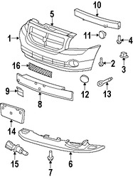 Foto de Guardasalpicaduras del parachoques Original para Dodge Caliber 2008 2009 Marca CHRYSLER Nmero de Parte 5030286AE