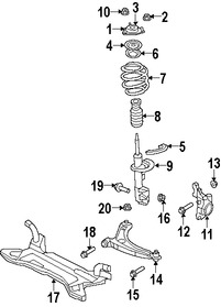 Foto de Aislante de Muelle Original para Dodge Caliber Jeep Patriot Jeep Compass Marca CHRYSLER N�mero de Parte 5105822AA