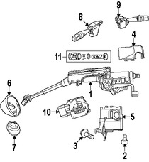 Foto de Columna de Direccin Original para Dodge Caliber Jeep Patriot Jeep Compass Marca CHRYSLER Nmero de Parte 4664341AP