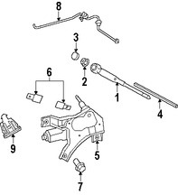 Foto de Motor Limpiaparabrisas Vidrio Trasero Original para Dodge Caliber Jeep Patriot Jeep Compass Marca CHRYSLER Nmero de Parte 5116146AE