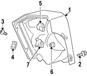 Foto de Porta Bombillo de Retroceso Original para Dodge Caliber Jeep Compass Marca CHRYSLER Nmero de Parte 5191194AA