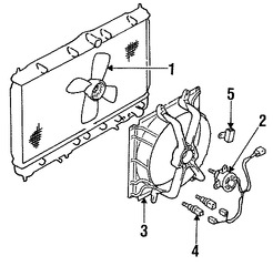 Foto de Aspa del ventilador de enfriamiento del motor Original para Dodge Stealth Mitsubishi 3000GT Marca CHRYSLER Nmero de Parte MB356547