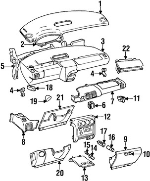 Foto de Carcasa del tomacorriente para accesorios 12 volti Original para Chrysler Dodge Plymouth Marca CHRYSLER Nmero de Parte 3747633