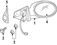 Foto de Cristal de espejo de la puerta Original para Chrysler Sebring Chrysler PT Cruiser Dodge Stratus Marca CHRYSLER Nmero de Parte 5018298AA