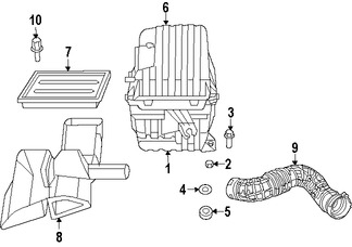 Foto de Perno de Empacadura de Carcasa de Filtro de Aire Original para Chrysler Sebring Chrysler 200 Dodge Avenger Dodge Journey Marca CHRYSLER Nmero de Parte 6508595AA