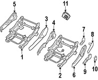 Foto de Manilla de Ajuste de Reclinacion Asiento Trasero Original para Chrysler Sebring 2009 2010 Dodge Avenger 2009 2010 Marca CHRYSLER Nmero de Parte 1FK07XDVAD