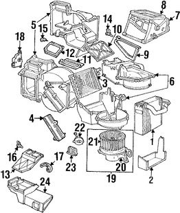 Foto de Nucleo del evaporador del aire acondicionado Original para Chrysler Cirrus Chrysler Sebring Plymouth Breeze Dodge Stratus Marca CHRYSLER Nmero de Parte 5013064AA