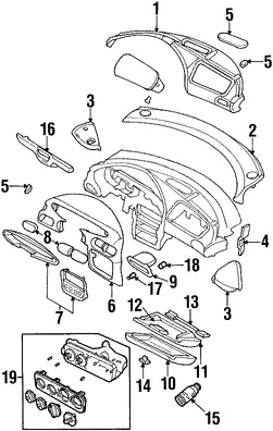 Foto de Panel de Control de Termperatura Climatizacin Original para Chrysler Cirrus Chrysler Sebring Dodge Stratus Plymouth Breeze Marca CHRYSLER Nmero de Parte 4610073AB