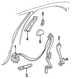 Foto de Receptaculo del Cinturon de Seguridad Original para Dodge Stratus Chrysler Cirrus Plymouth Breeze Marca CHRYSLER Nmero de Parte PP811JKAB