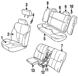 Foto de Respaldo completo de Asiento Original para Chrysler Cirrus Dodge Stratus Plymouth Breeze Marca CHRYSLER Nmero de Parte JJ73RC3