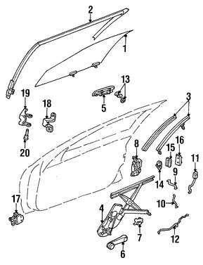 Foto de Conjunto de pestillo de puerta Original para Chrysler Cirrus Dodge Stratus Plymouth Breeze Marca CHRYSLER Nmero de Parte 4814166