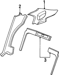 Foto de Panel / guardafango posterior lateral Original para Chrysler Cirrus Dodge Stratus Plymouth Breeze Marca CHRYSLER Nmero de Parte FF17RC1AB