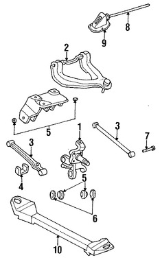 Foto de Brazo remolcador de suspensi�n Original para Chrysler Cirrus 1995 1996 Dodge Stratus 1995 Marca CHRYSLER N�mero de Parte 4616075