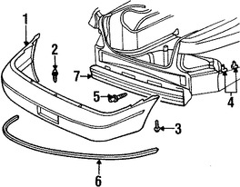 Foto de Perno de cubierta de parachoques Original para Chrysler Cirrus Dodge Stratus Plymouth Breeze Marca CHRYSLER Nmero de Parte 6503163