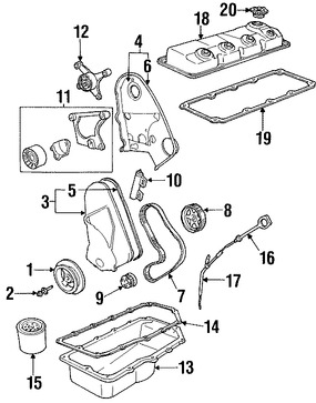 Foto de Tapa de Valvula del Motor Original para Chrysler Cirrus Chrysler Sebring Dodge Stratus Dodge Neon Plymouth Breeze Plymouth Neon Marca CHRYSLER Nmero de Parte 4777248