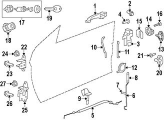 Foto de Motor Actuador de Seguro Elctrico de la puerta Original para Chrysler 200 Chrysler Sebring Dodge Avenger Marca CHRYSLER Nmero de Parte 4589239AL