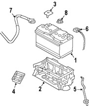 Foto de Cubierta de batera Original para Chrysler Dodge Marca CHRYSLER Nmero de Parte 4606858AA