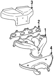 Foto de Empacadura de Mltiple de Escape Original para Chrysler Plymouth Dodge Eagle Marca CHRYSLER Nmero de Parte 4621833