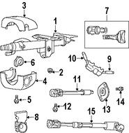 Foto de Cubierta de la Columna de Direccion Original para Dodge Viper Marca CHRYSLER Nmero de Parte UC77DX9AA