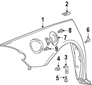 Foto de Panel Lateral Trasero Original para Dodge Viper Marca CHRYSLER N�mero de Parte 4865796AE