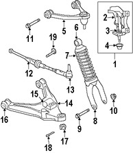 Foto de Enlace extremo de Barra Estabilizadora de Suspension Original para Dodge Viper Marca CHRYSLER Nmero de Parte 4709309