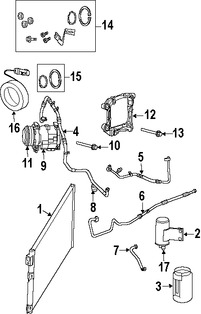 Foto de Embrague del Compresor de Aire Acondicionado Original para Dodge Caravan Dodge Viper Dodge Ram 1500  Viper Chrysler Marca CHRYSLER Nmero de Parte 5066228AA