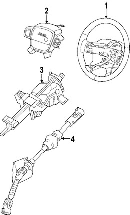 Foto de Cubierta de la Columna de Direccion Original para Jeep Grand Cherokee 2005 2006 2007 Marca CHRYSLER Nmero de Parte 5KB11BD1AD