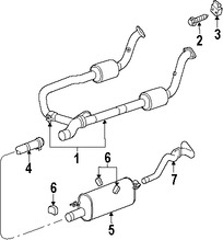 Foto de Tubo del escape Original para Dodge Ram 2500 Dodge Ram 3500 Marca CHRYSLER Nmero de Parte 52121603AB