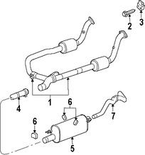 Foto de Tubo del escape Original para Dodge Ram 2500 Dodge Ram 3500 Marca CHRYSLER Nmero de Parte 52121603AB